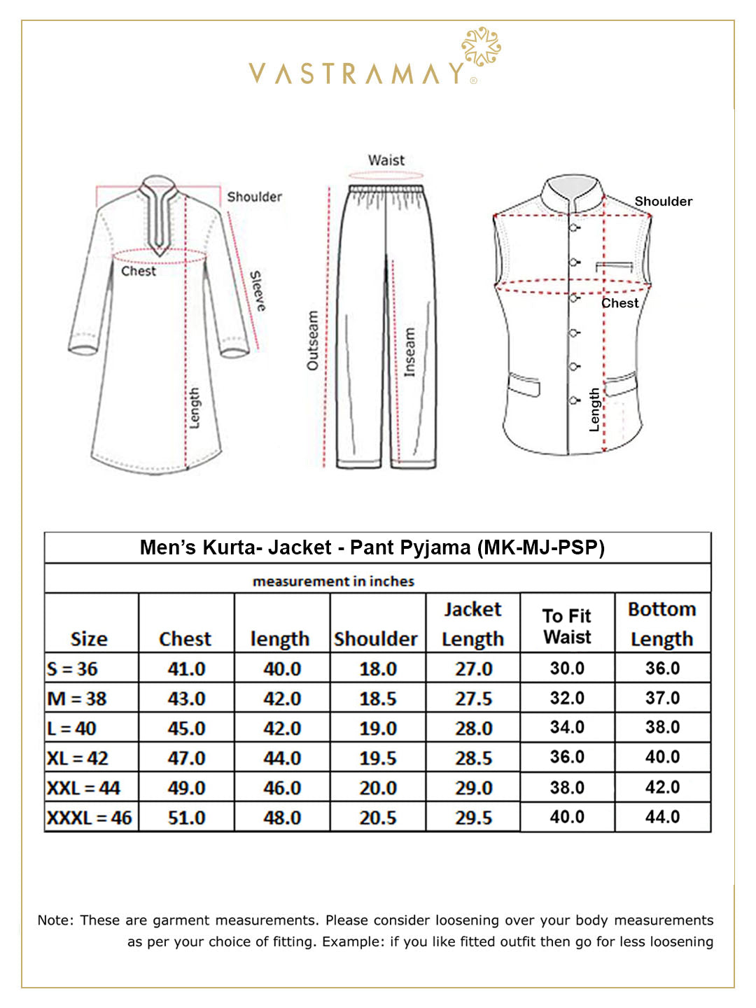 Vastramay Men's Cream Mirror Jacket With Front Open Kurta Pyjama Set