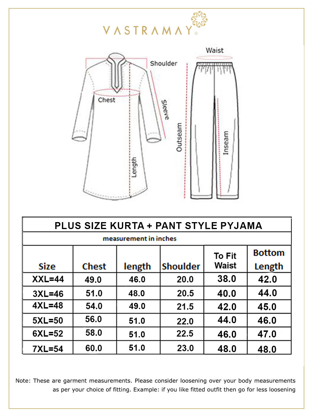 VASTRAMAY Men's Plus Size White Chikankari Embroidered Kurta And White Cotton Pant Style Pyjama Set