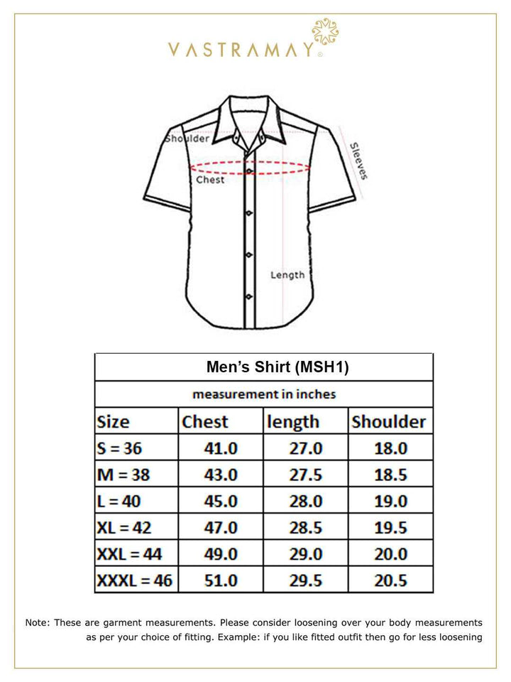 VASTRAMAY Men's Grey Cotton Blend Foil Printed Shirt