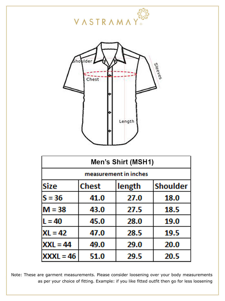 High-quality VASTRAMAY Men's MultiColour Cotton Ethnic Shirt for men