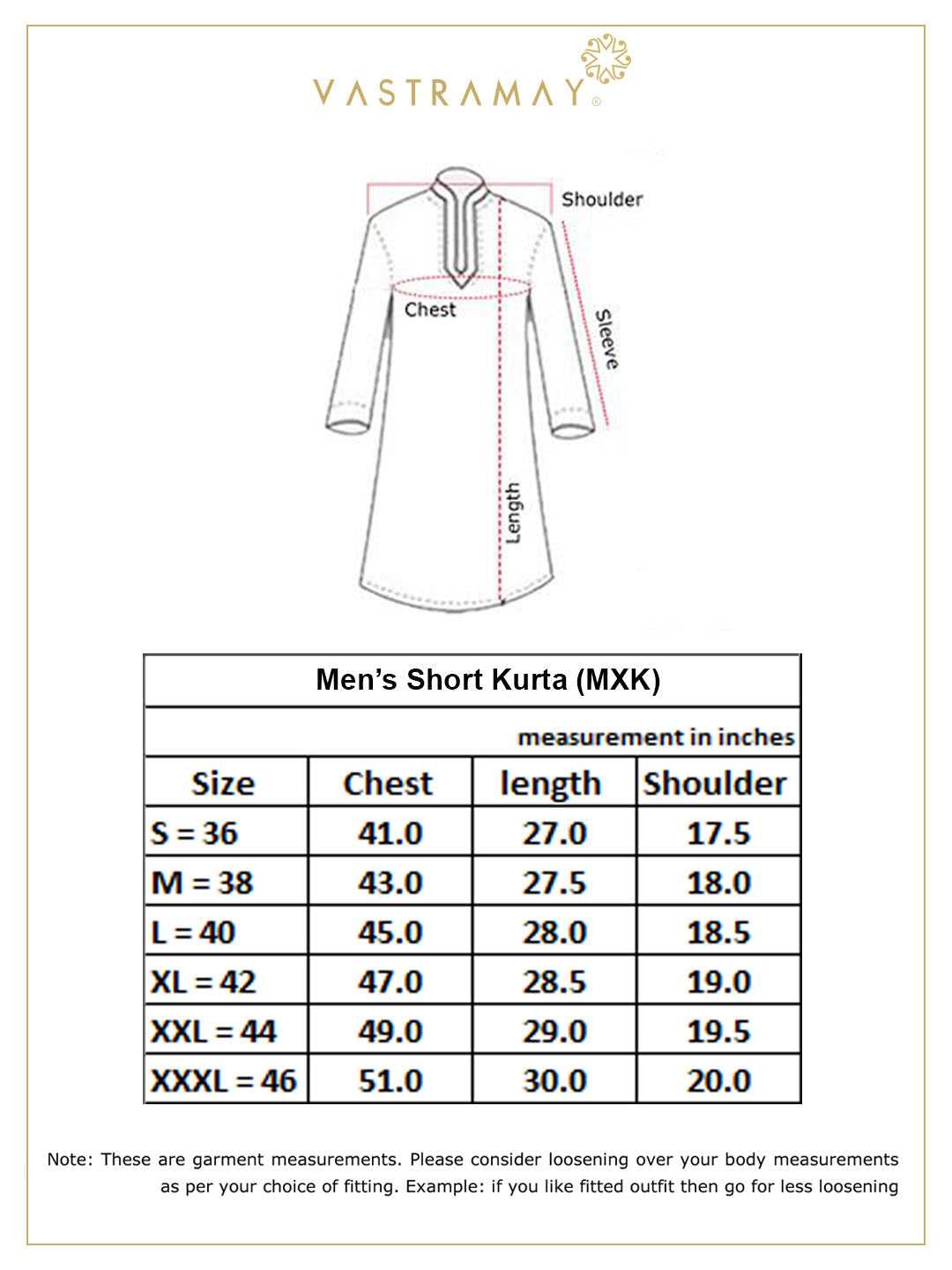 Vastramay Men's Grey Pure Cotton Short Kurta