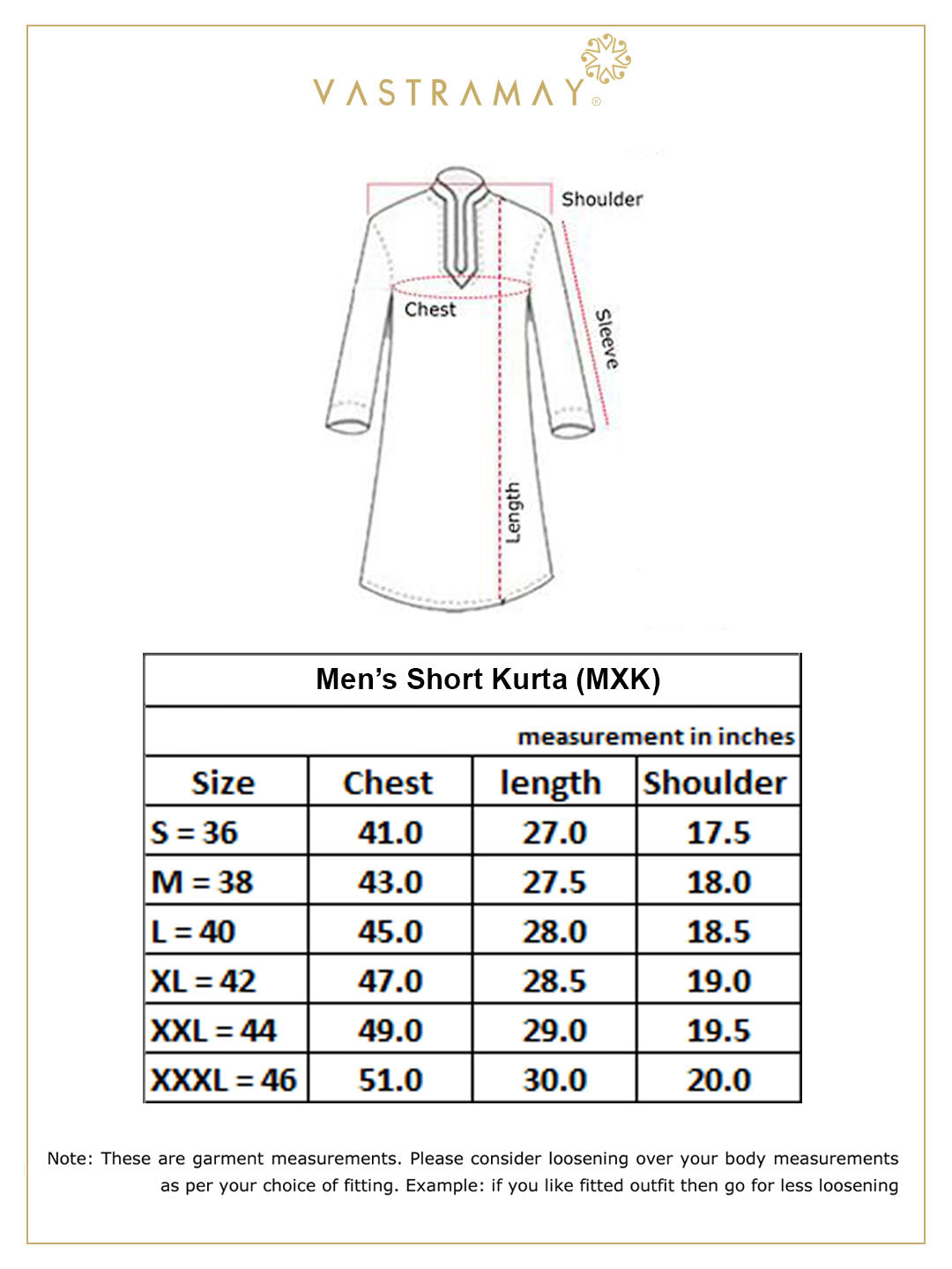 VASTRAMAY Men's printed  Pure Cotton Kurta