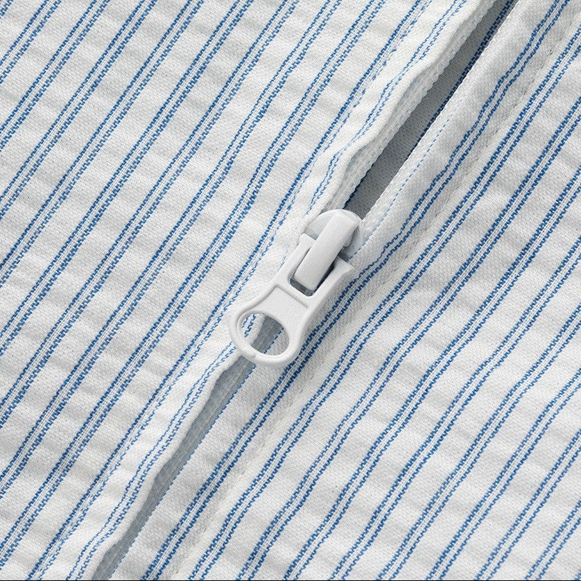Nantucket Striped Zip-Up Longsleeve