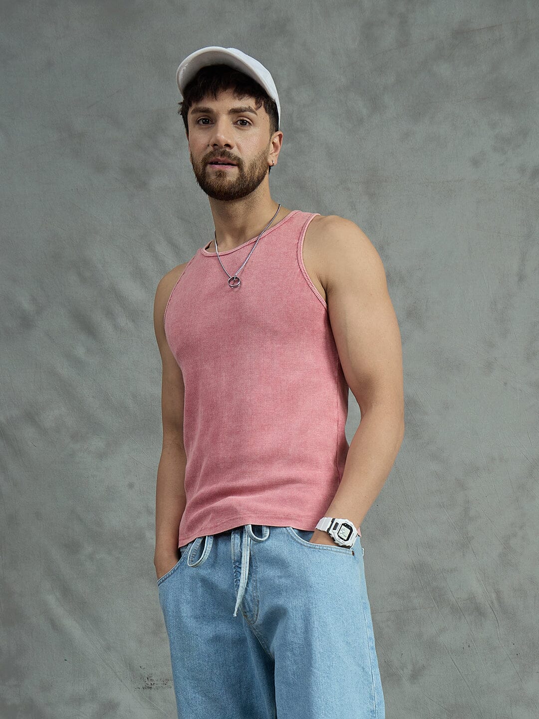 Amber Acid Ribbed Vest