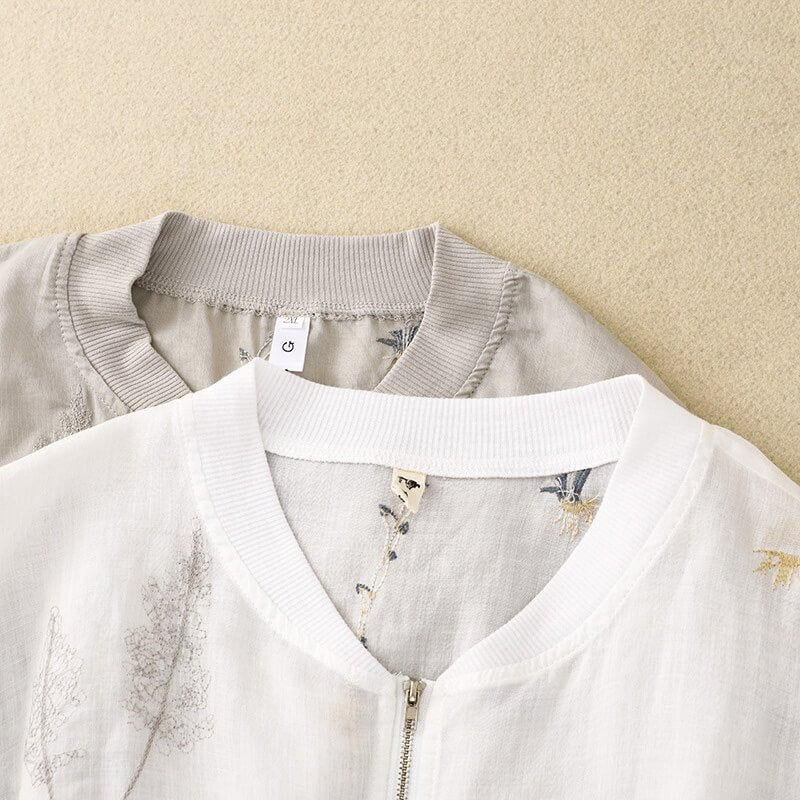 Arlette Couture Cotton-Linen Jacket  - By Qivii
