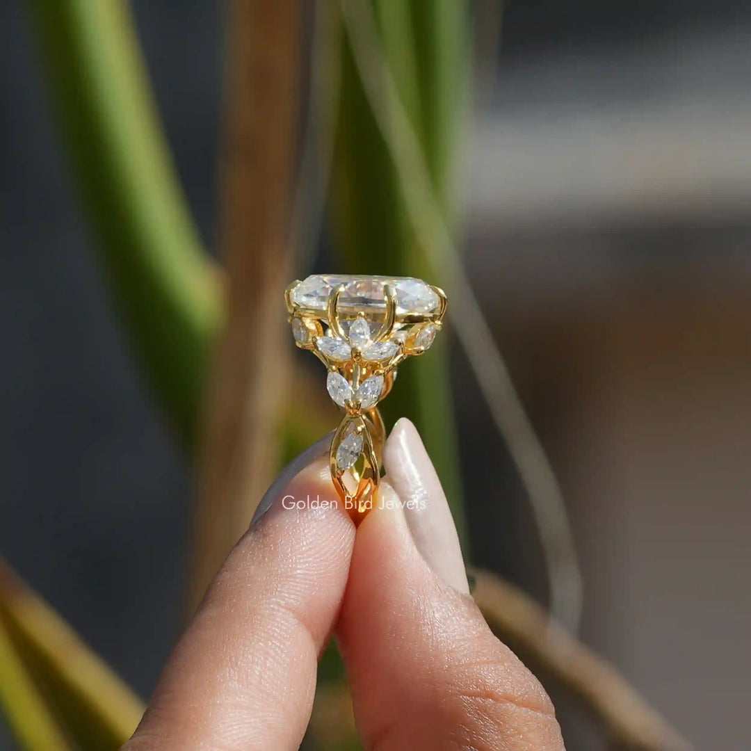 Oval And Marquise Cut Moissanite Ring