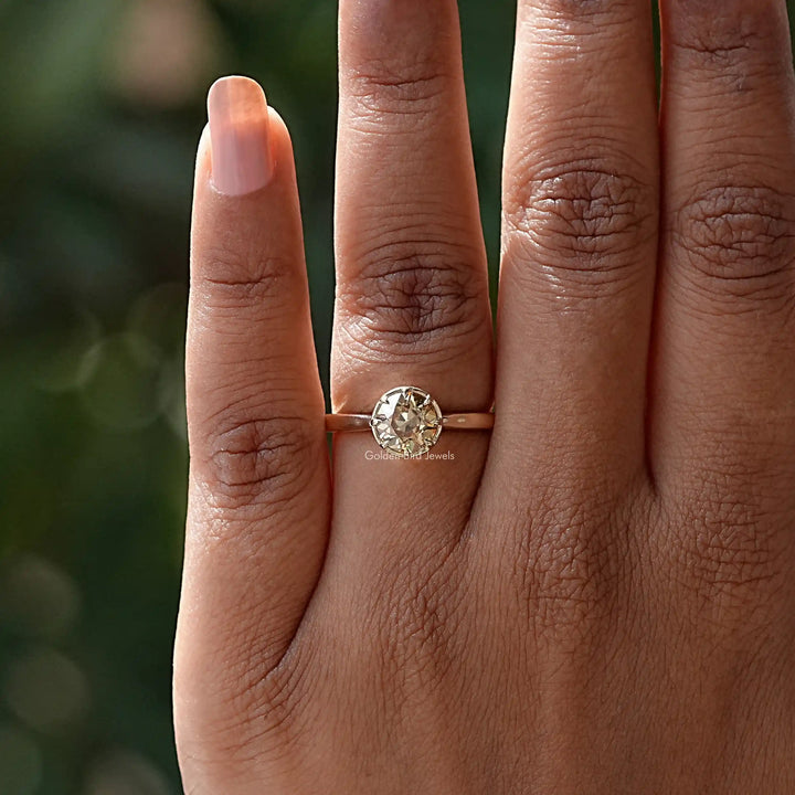 Old European Round Moissanite Solitaire Ring