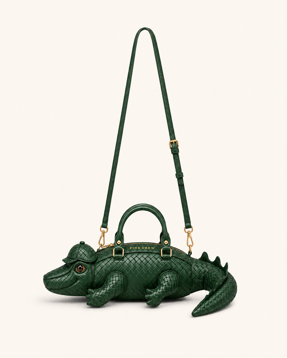 Monsieur Croco in Interwoven Vegan Leather  - By Qivii