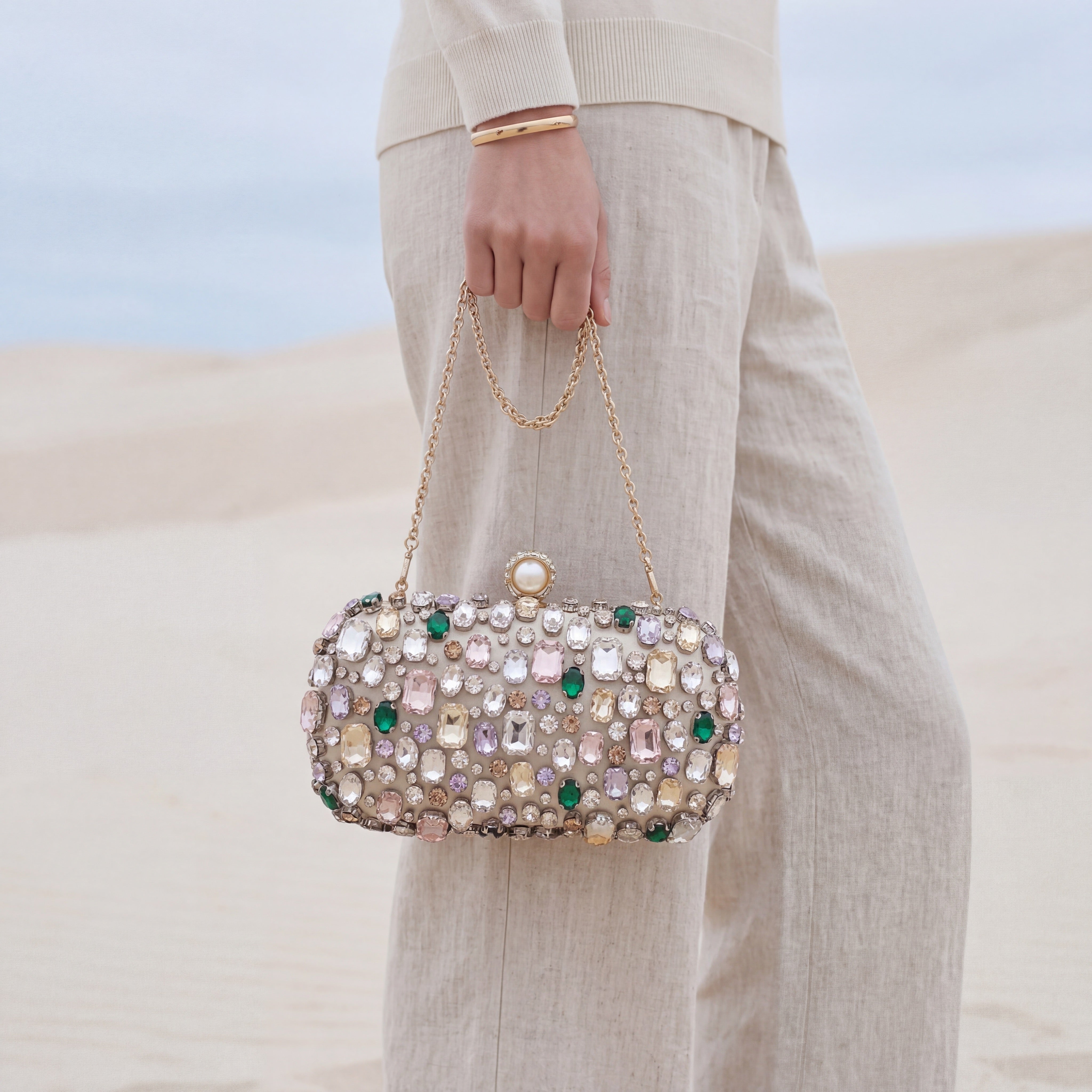 Mosaic Crystal Clutch  - By Qivii