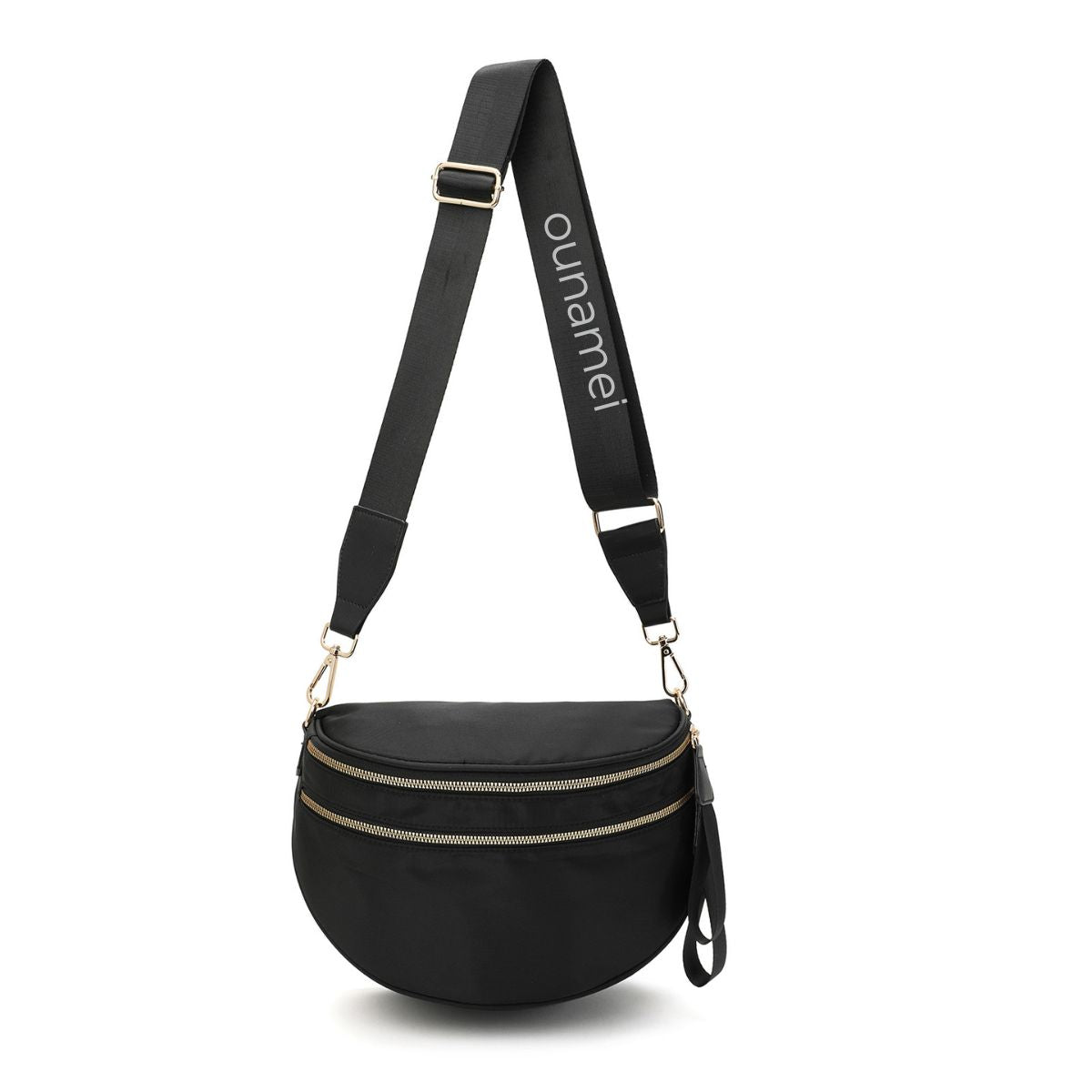 Ounamei Checkered Crossbody Bum Bag for Women Large Capacity Belt Bag for Moms & Everyday Travel