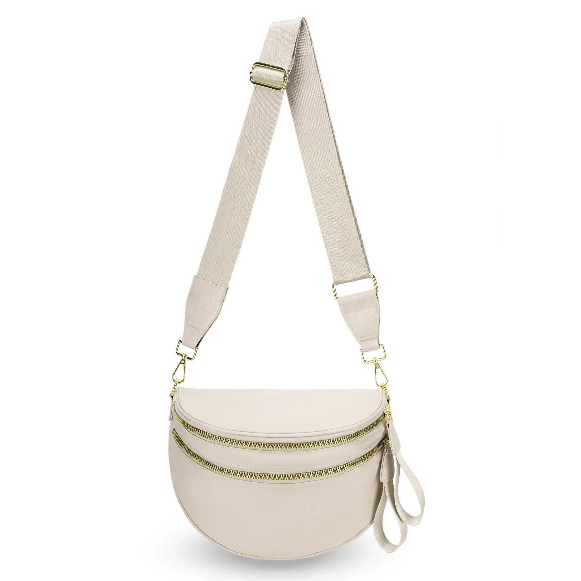 Ounamei Checkered Crossbody Bum Bag for Women Large Capacity Belt Bag for Moms & Everyday Travel