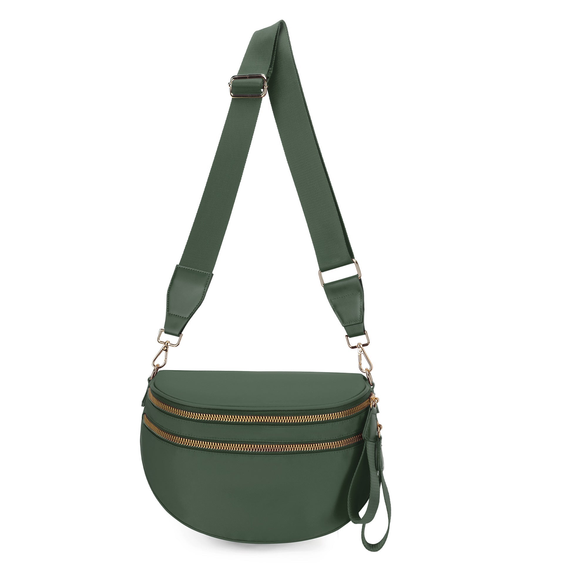 Ounamei Checkered Crossbody Bum Bag for Women Large Capacity Belt Bag for Moms & Everyday Travel