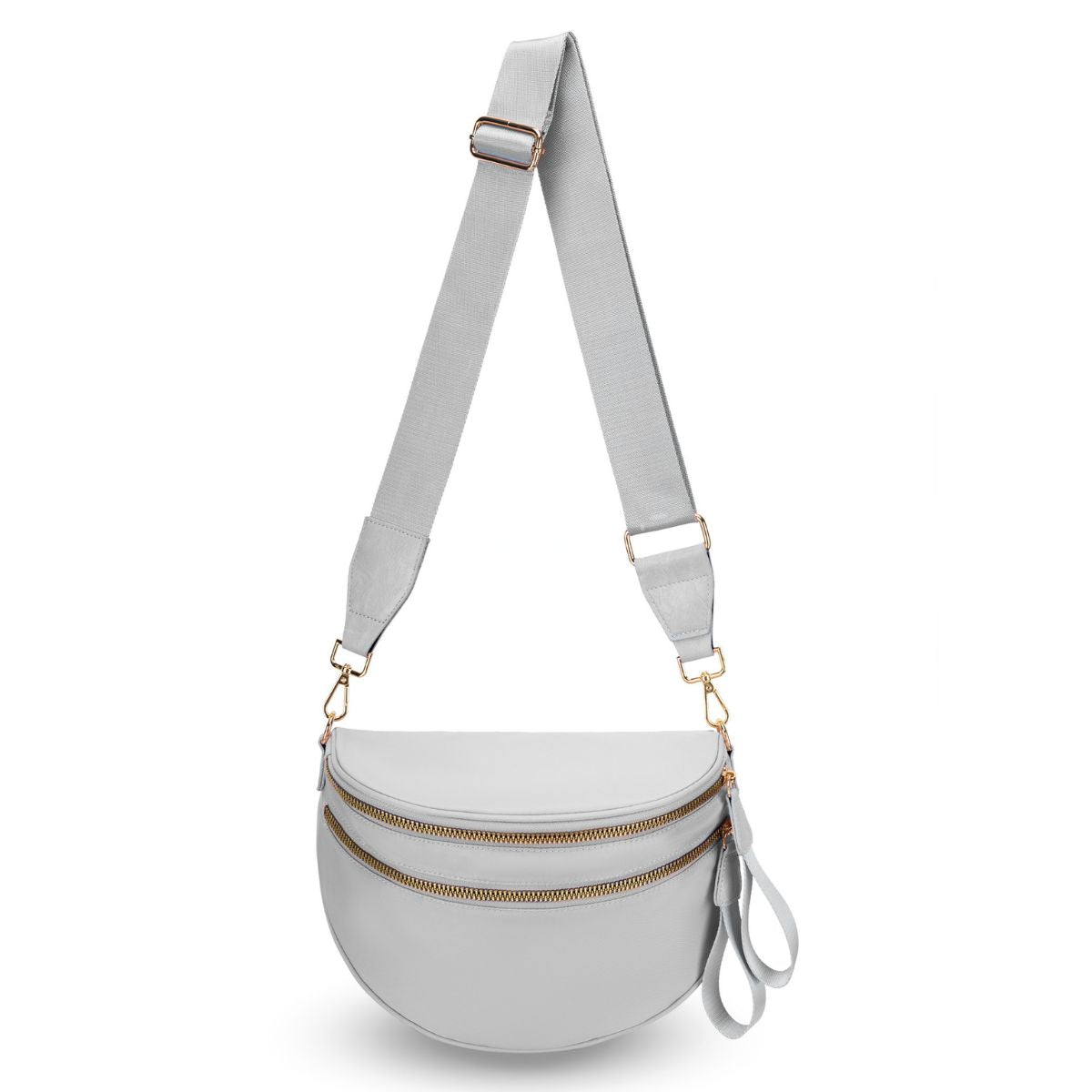 Ounamei Checkered Crossbody Bum Bag for Women Large Capacity Belt Bag for Moms & Everyday Travel