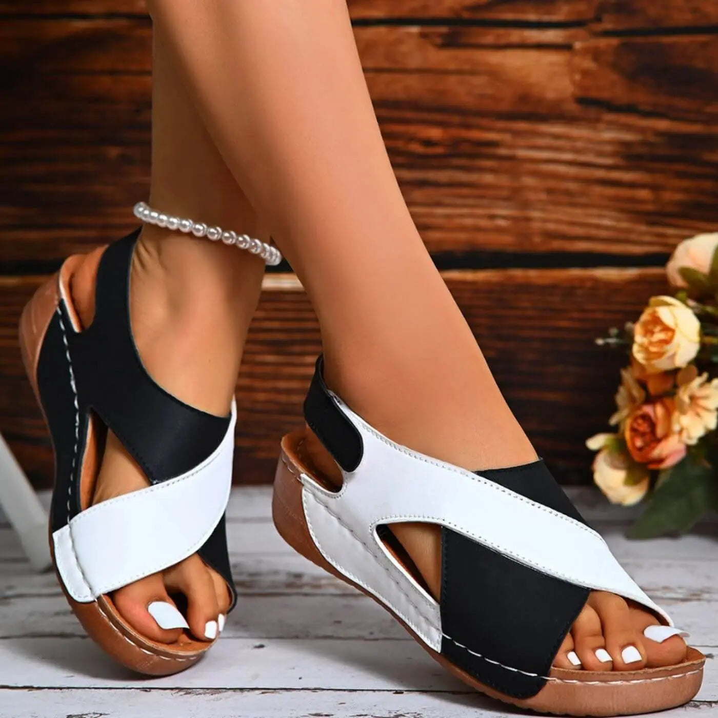 Nicole – Orthopädische Sandalen mit offener Spitze  - By Qivii