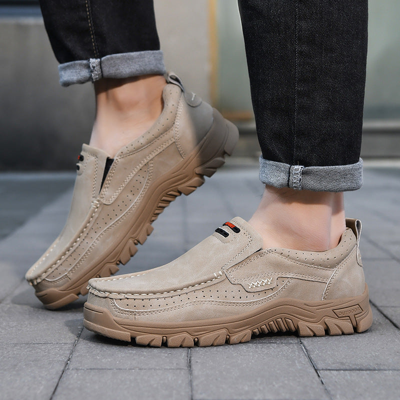 Men's Loafers Large Size Casual Shoes Non-slip Breathable Latex Insoles