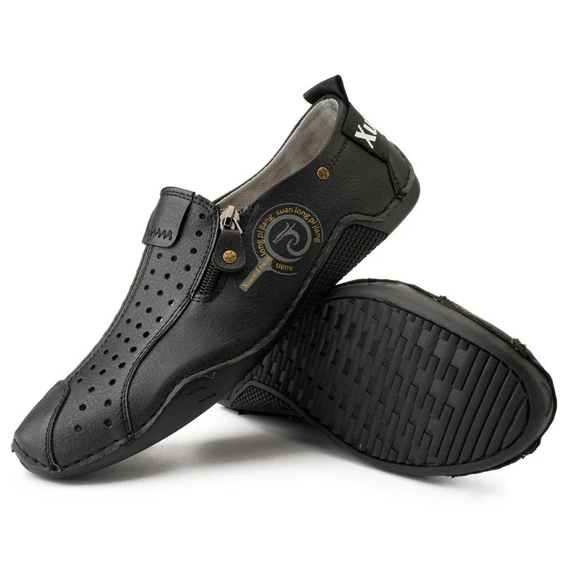 Men's Loafers & Slip-Ons Moccasin Handmade Shoes Beck Shoes Casual Outdoor Daily Microfiber Breathable Loafer Black Light Brown Army Green Summer Spring