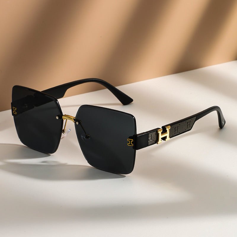 Helia Oversized Rimless Shades  - By Qivii