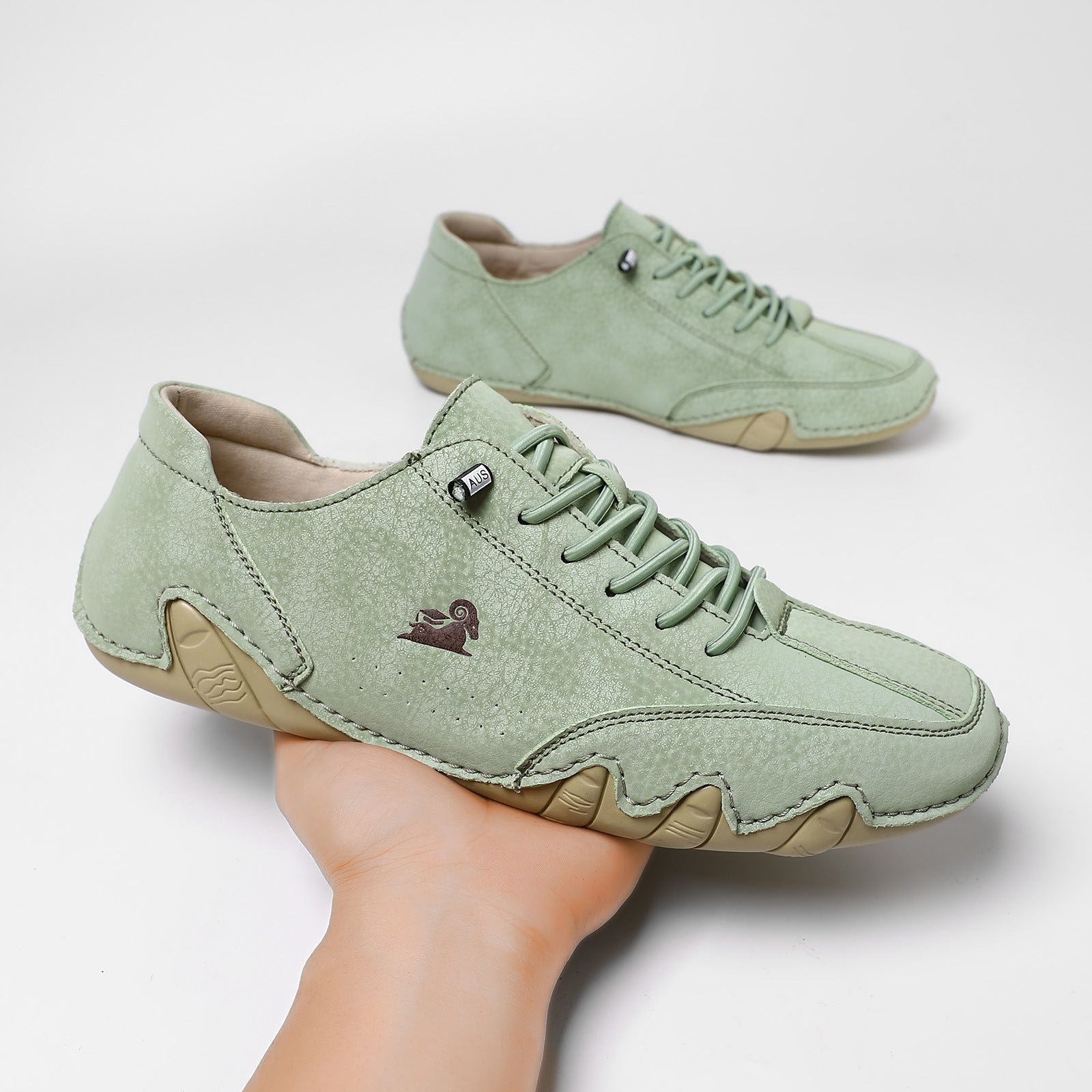 Men’s Octopus Low-Top Lace-Up Hand-Sewn Casual Boots