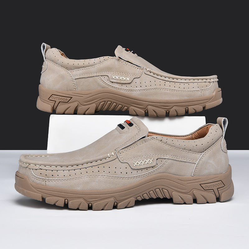 Men's Loafers Large Size Casual Shoes Non-slip Breathable Latex Insoles