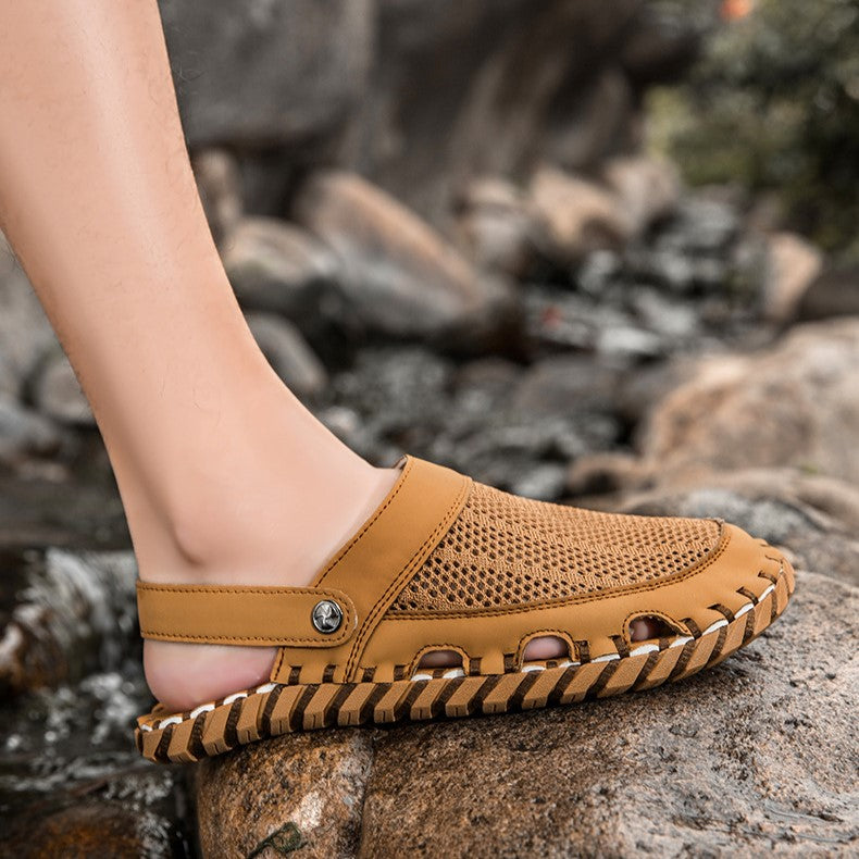 Men's 2025 Summer Genuine Leather Outdoor Beach Sandals
