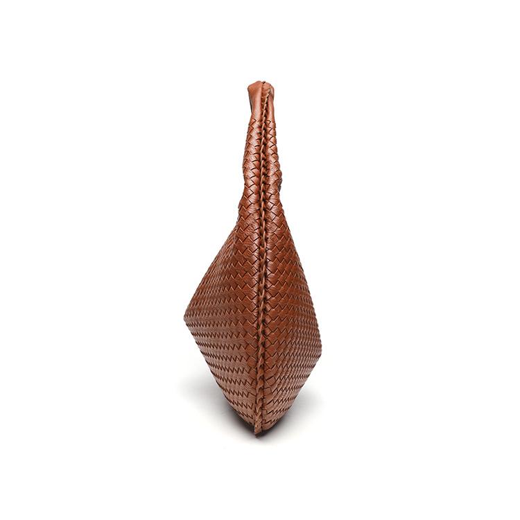 Ounamei Vintage Woven Vegan Leather Hobo Bag Large Shoulder Handbag for Women