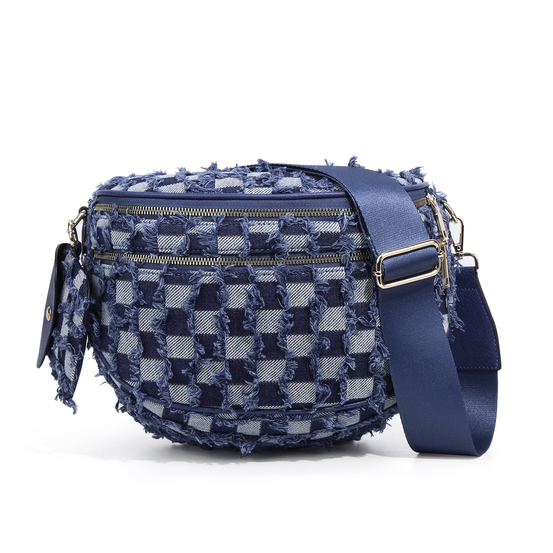 Ounamei Checkered Crossbody Bum Bag for Women Large Capacity Belt Bag for Moms & Everyday Travel