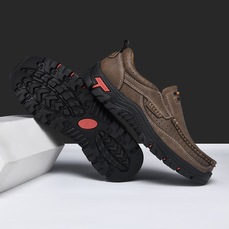Men's Loafers Large Size Casual Shoes Non-slip Breathable Latex Insoles