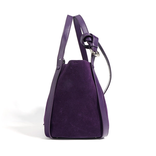 Ounamei Suede Bucket Bag Set | 2-in-1 Handbag & Crossbody Tote with Soft Suede-Finish Leather, Spacious & Stylish Everyday Bag