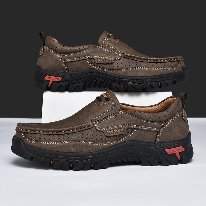 Men's Loafers Large Size Casual Shoes Non-slip Breathable Latex Insoles