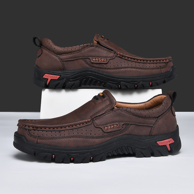 Men's Loafers Large Size Casual Shoes Non-slip Breathable Latex Insoles