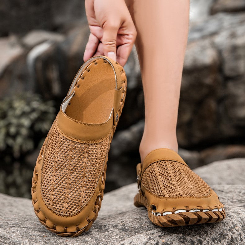 Men's 2025 Summer Genuine Leather Outdoor Beach Sandals