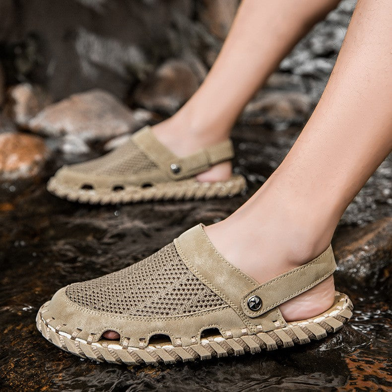 Men's 2025 Summer Genuine Leather Outdoor Beach Sandals