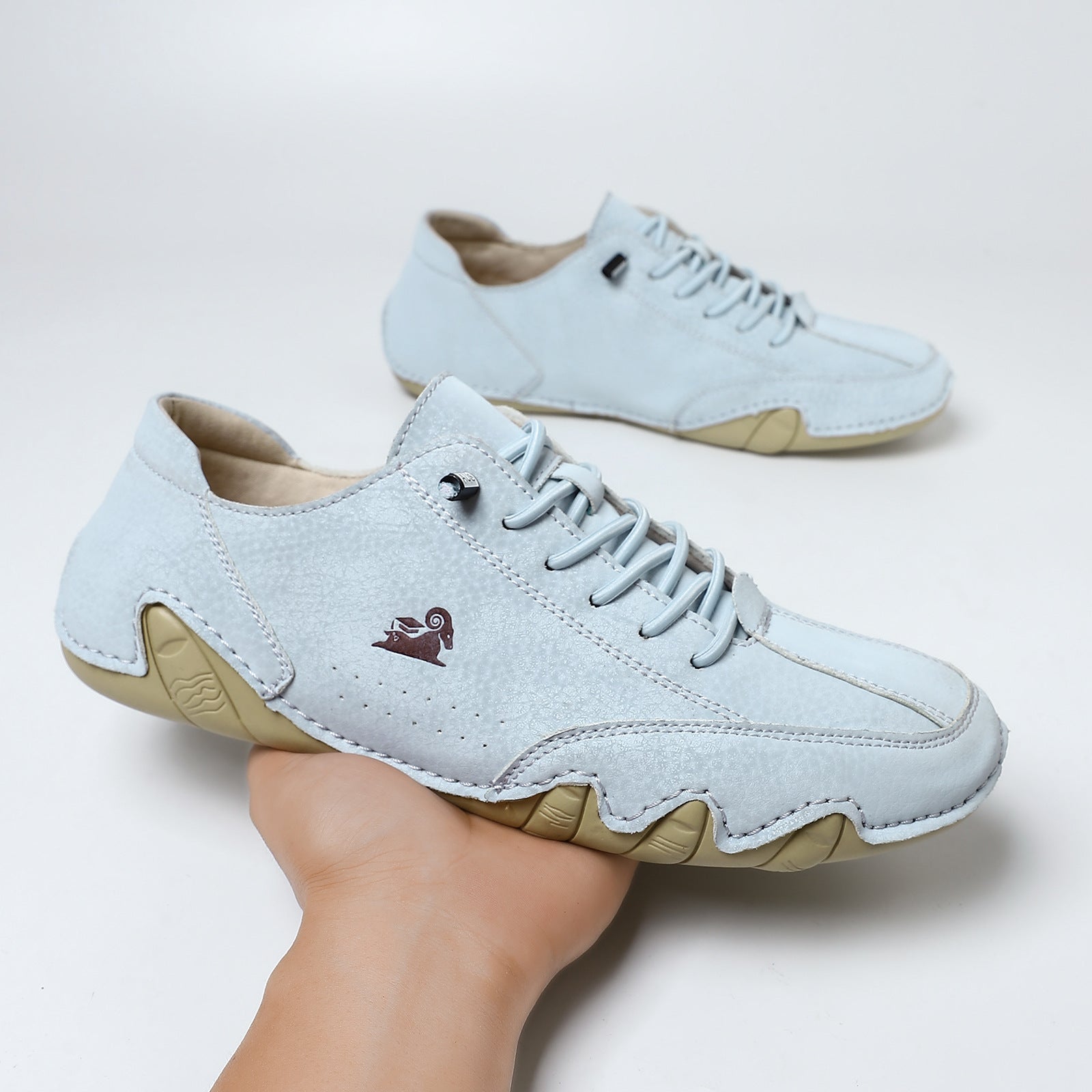 Men’s Octopus Low-Top Lace-Up Hand-Sewn Casual Boots