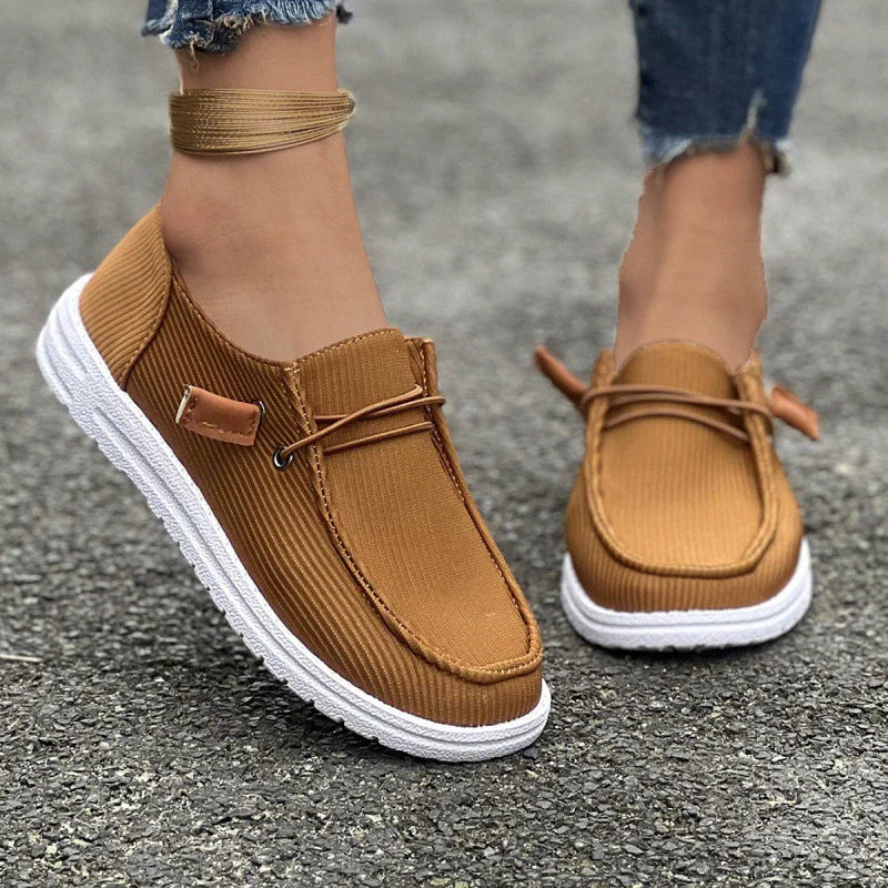 Large size casual shoes spring and autumn new flat-soled low-top loafers for women
