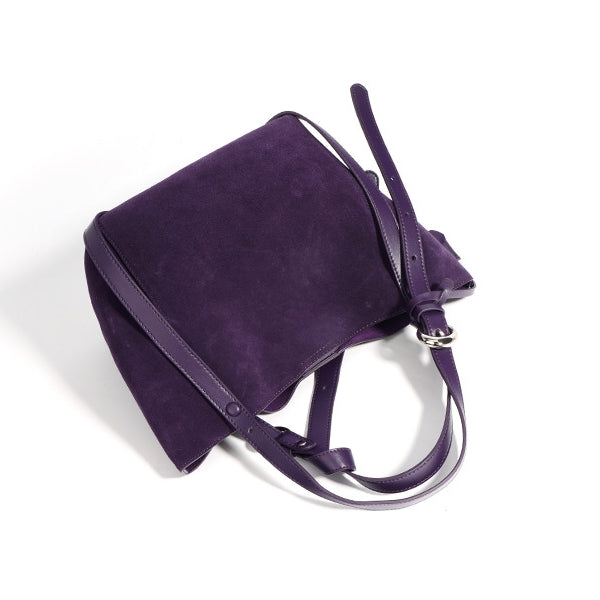 Ounamei Suede Bucket Bag Set | 2-in-1 Handbag & Crossbody Tote with Soft Suede-Finish Leather, Spacious & Stylish Everyday Bag