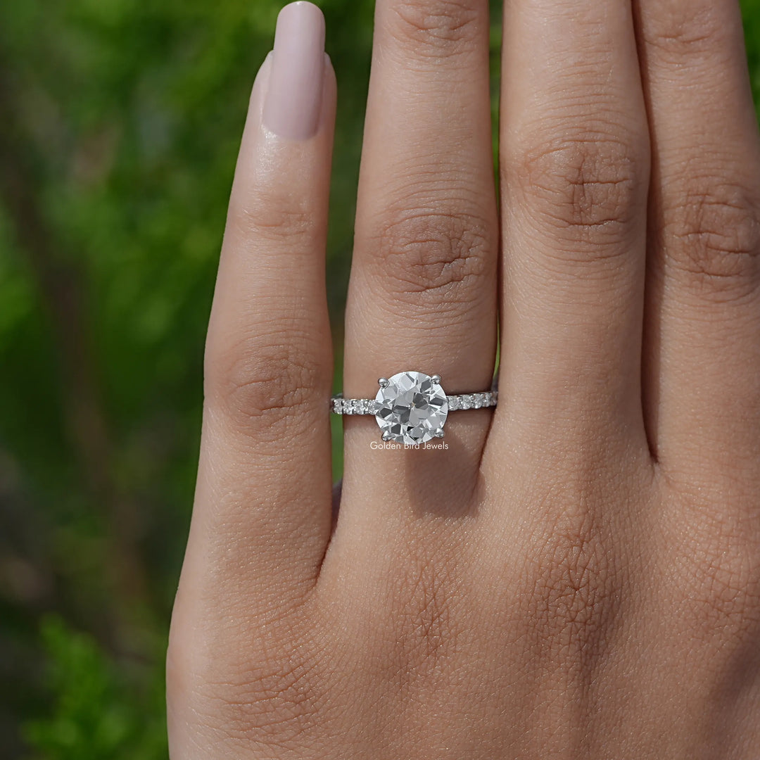 Old European Round Diamond Engagement Ring