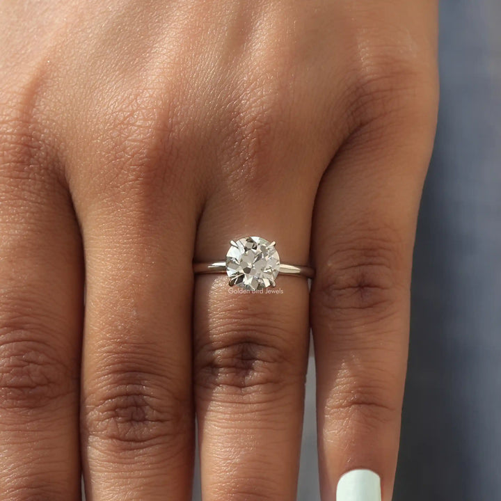 Old European Round Diamond Solitaire Ring