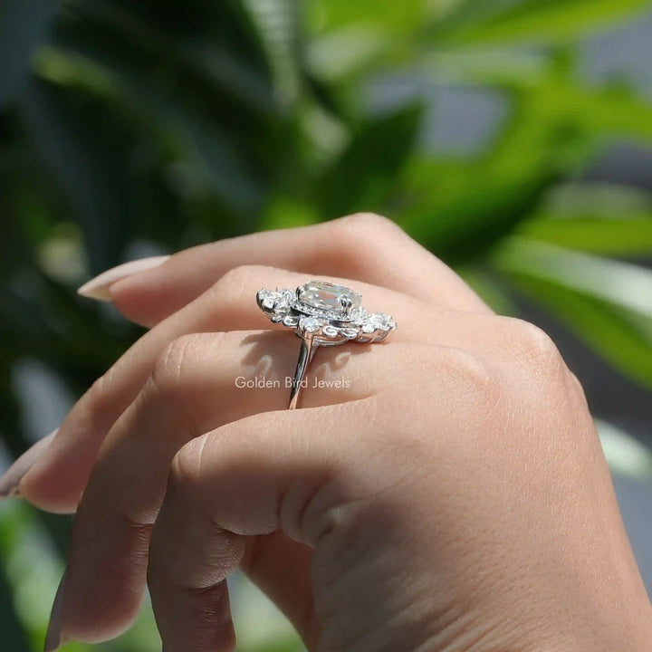 Moissanite Vintage Style Old Mine Cushion Cut Ring