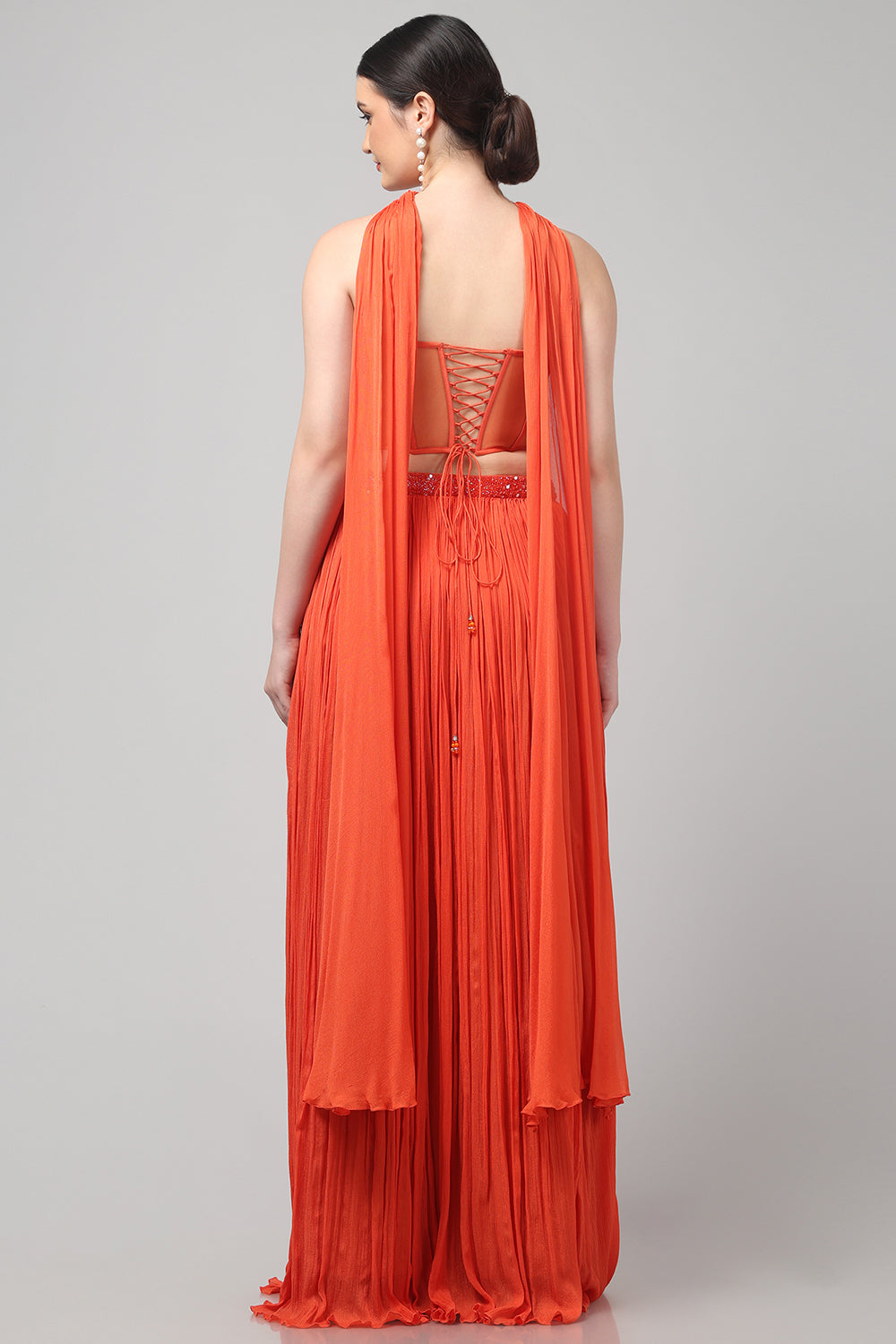 Orange Strapless Corset