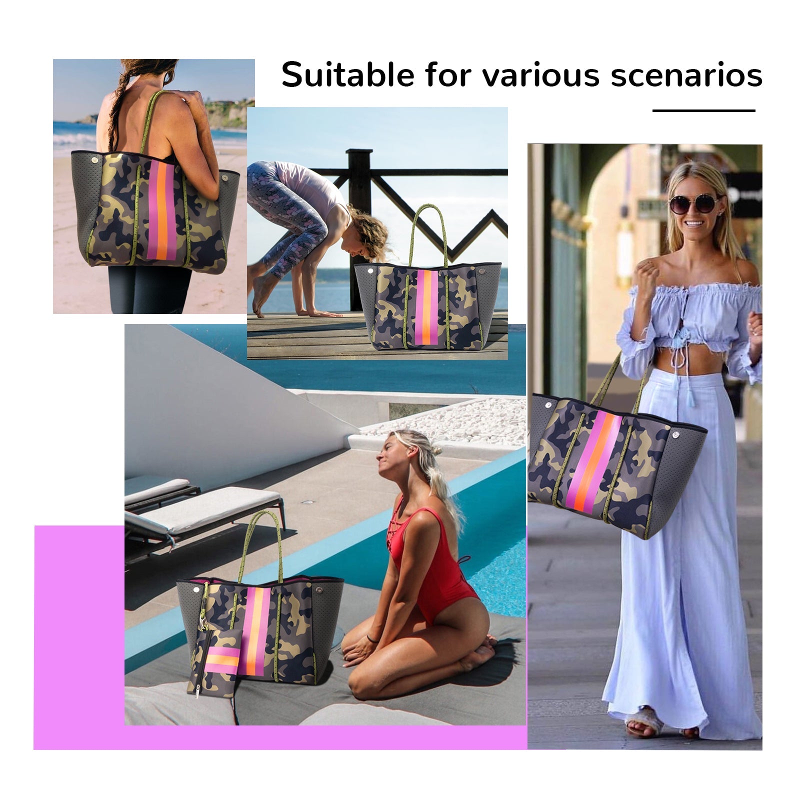 Andrea Neoprene Tote | Ounamei