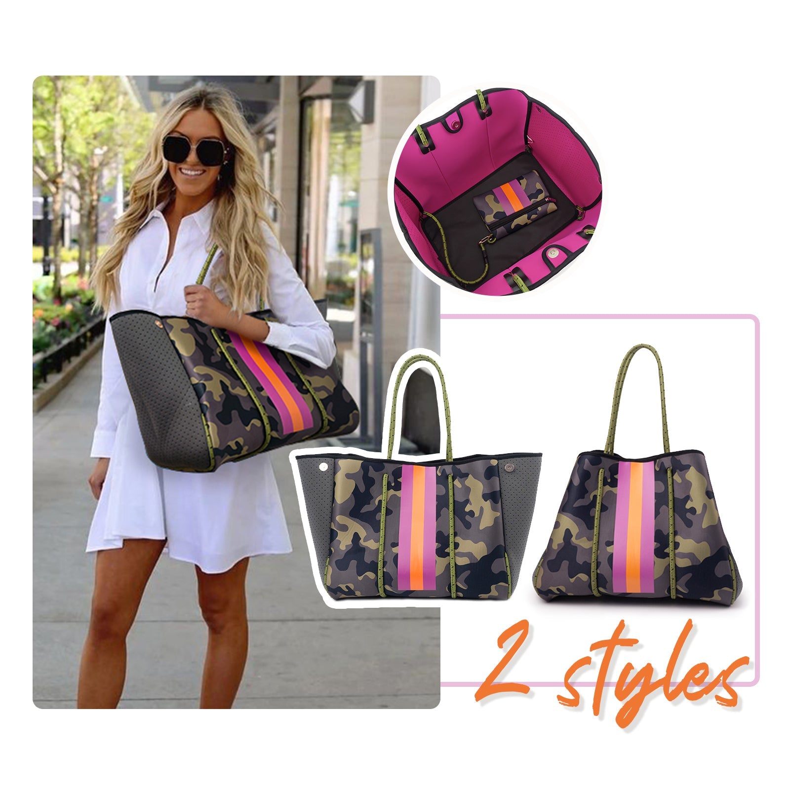 Andrea Neoprene Tote | Ounamei