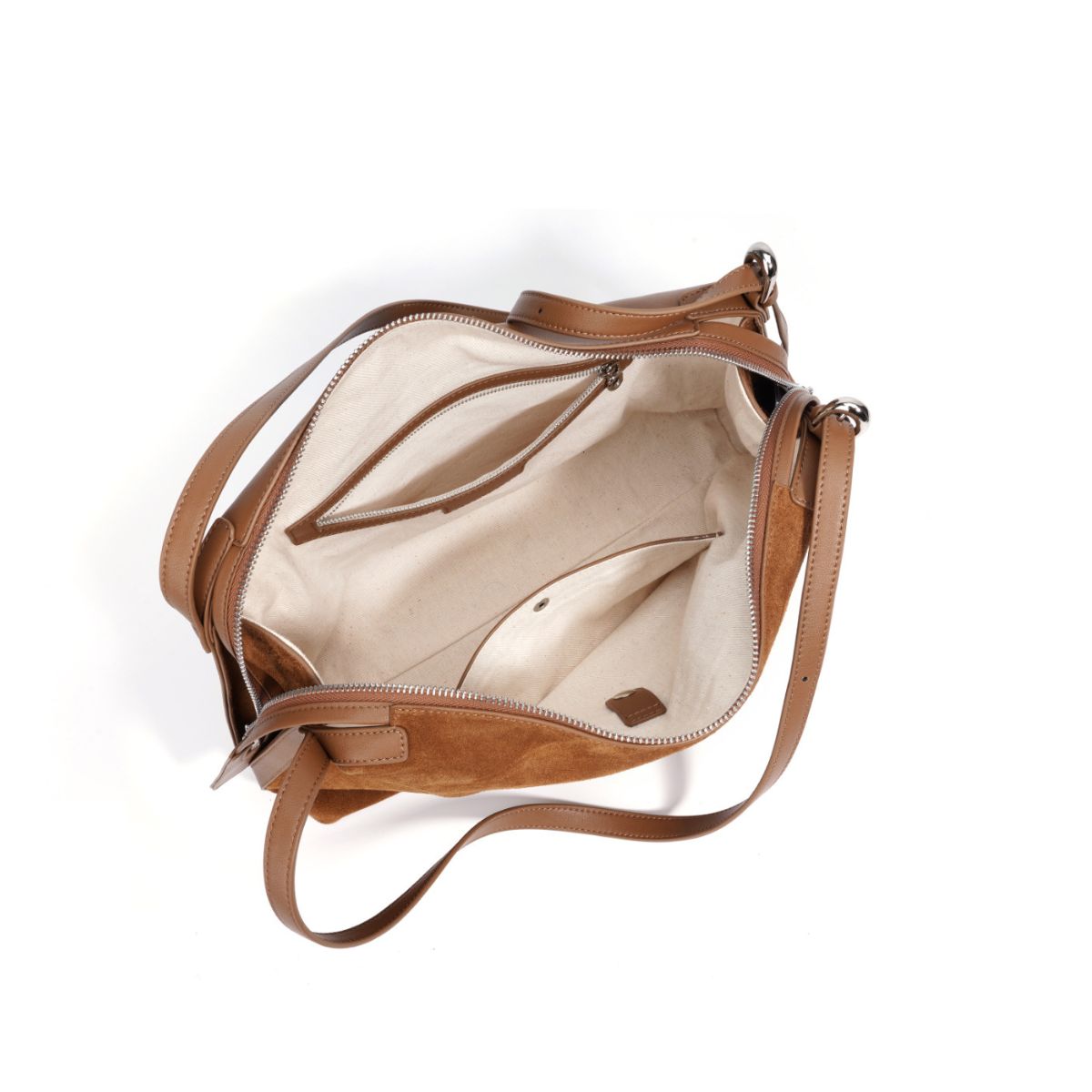 Ounamei Retro Genuine Cowhide Suede Shoulder Bag | Timeless Everyday Tote for Women
