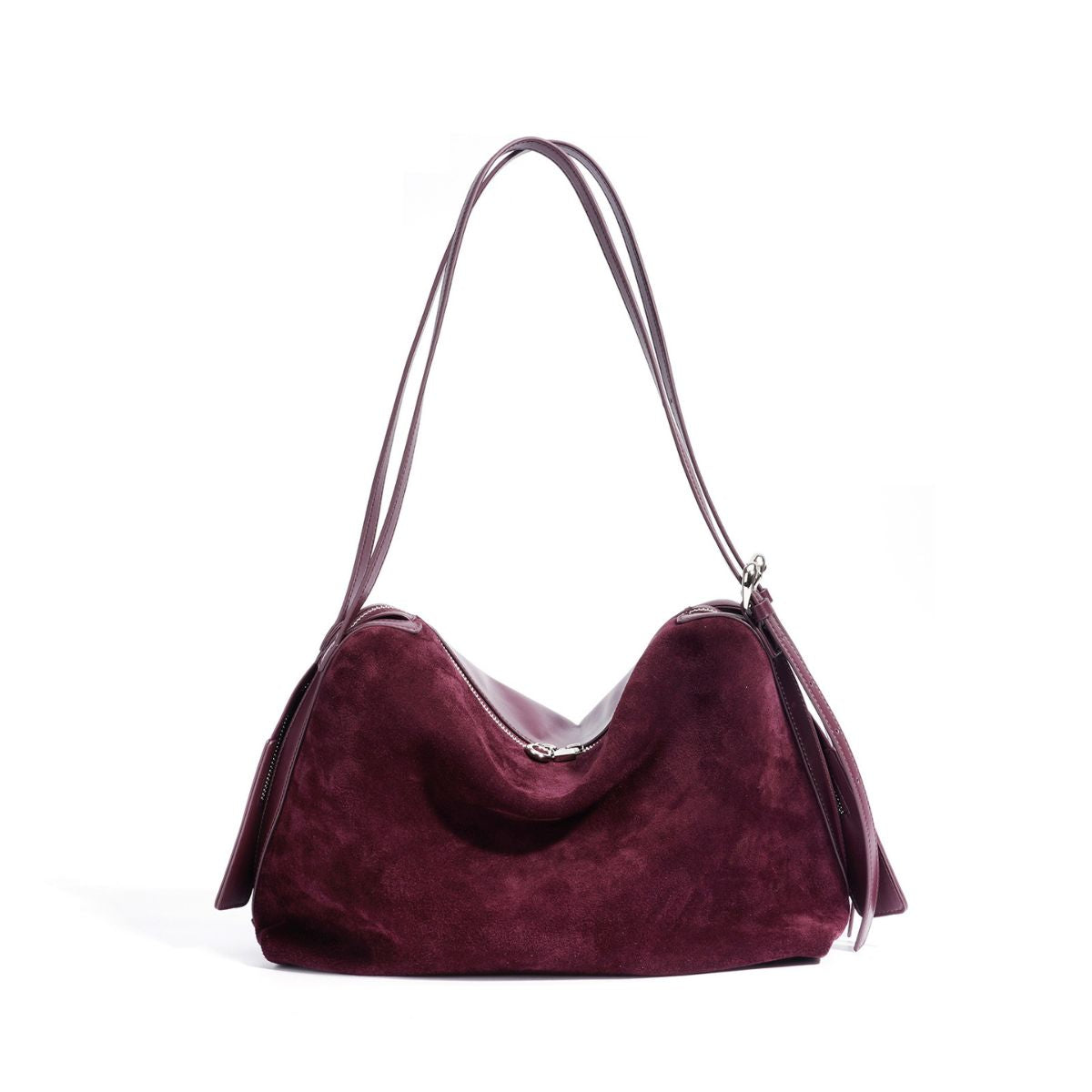 Ounamei Retro Genuine Cowhide Suede Shoulder Bag | Timeless Everyday Tote for Women