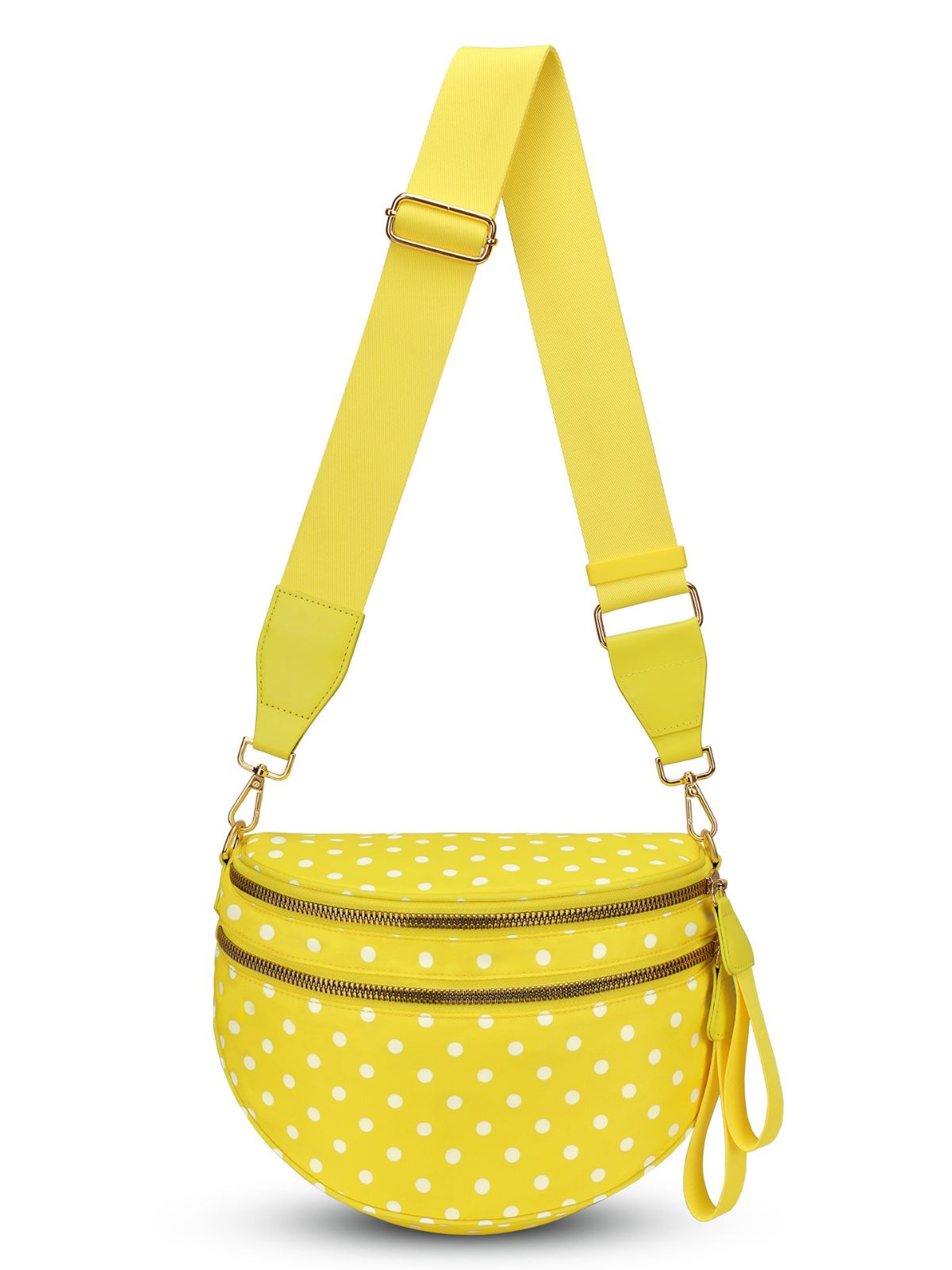 Ounamei Polka Dots Crossbody Bum Bag for Women | Large Capacity Belt Bag for Moms & Everyday Travel