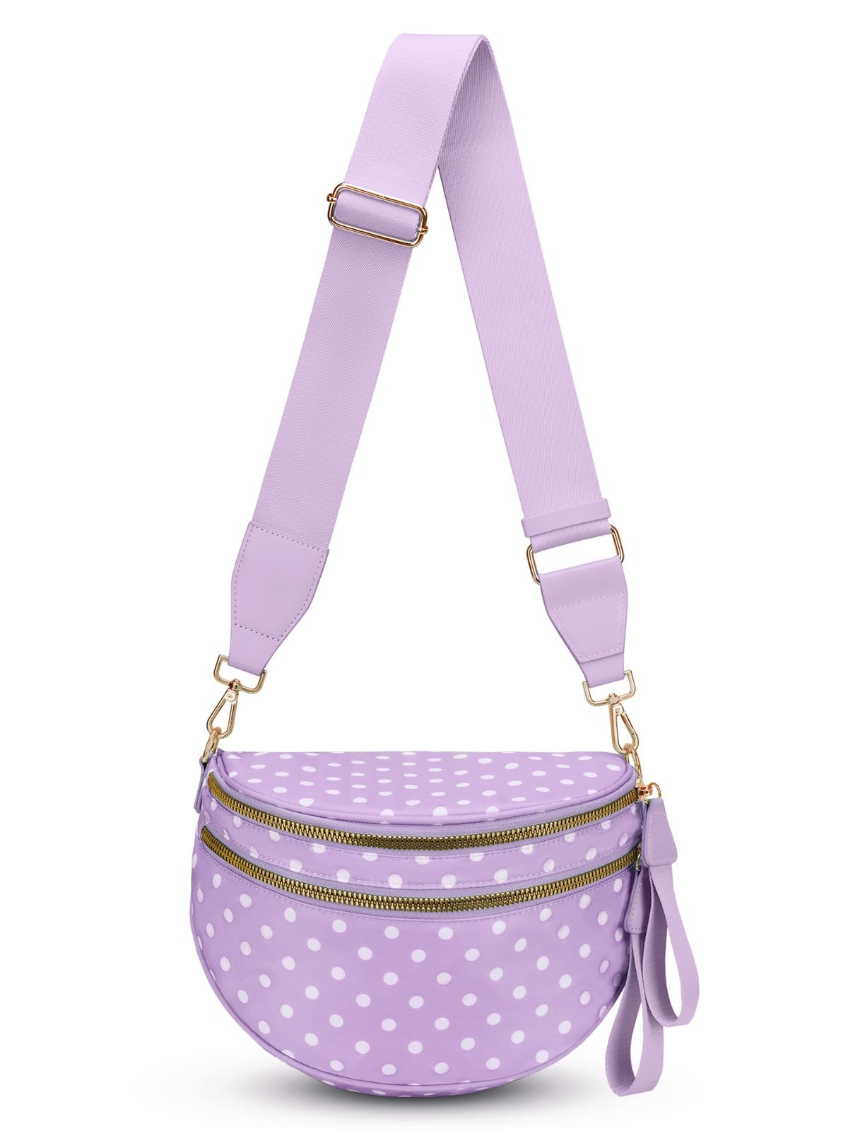 Ounamei Polka Dots Crossbody Bum Bag for Women | Large Capacity Belt Bag for Moms & Everyday Travel