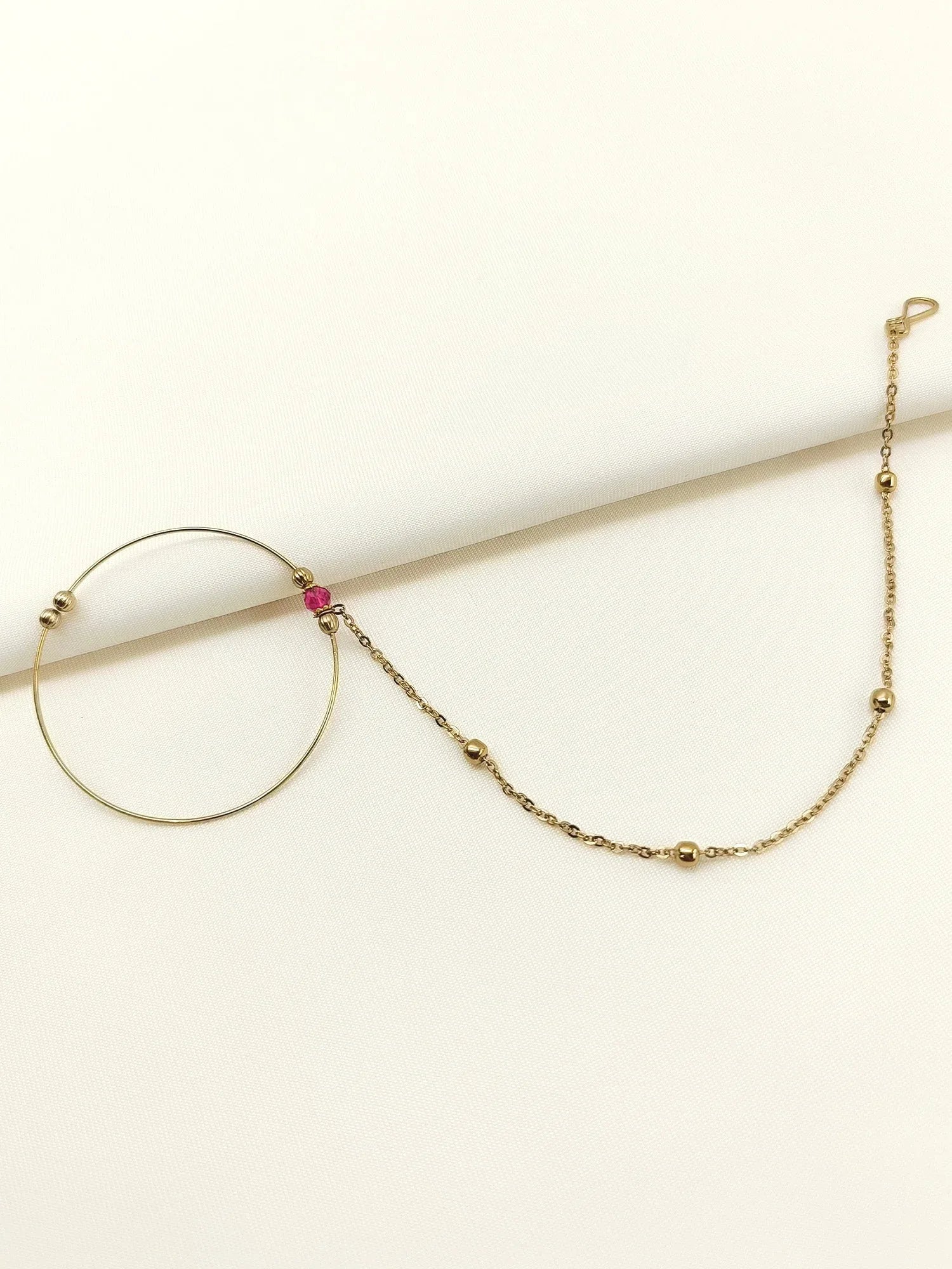Ipshita Pink Antique Nath