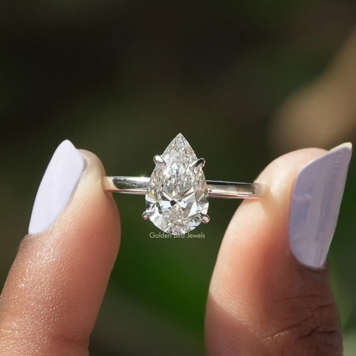 Pear Diamond Solitaire Engagement Ring