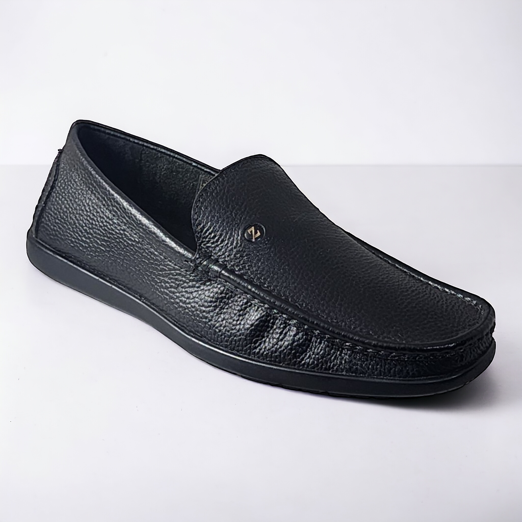 ZOOM D1315 BLACK Men's Loafers/Leather Shoes - qivii