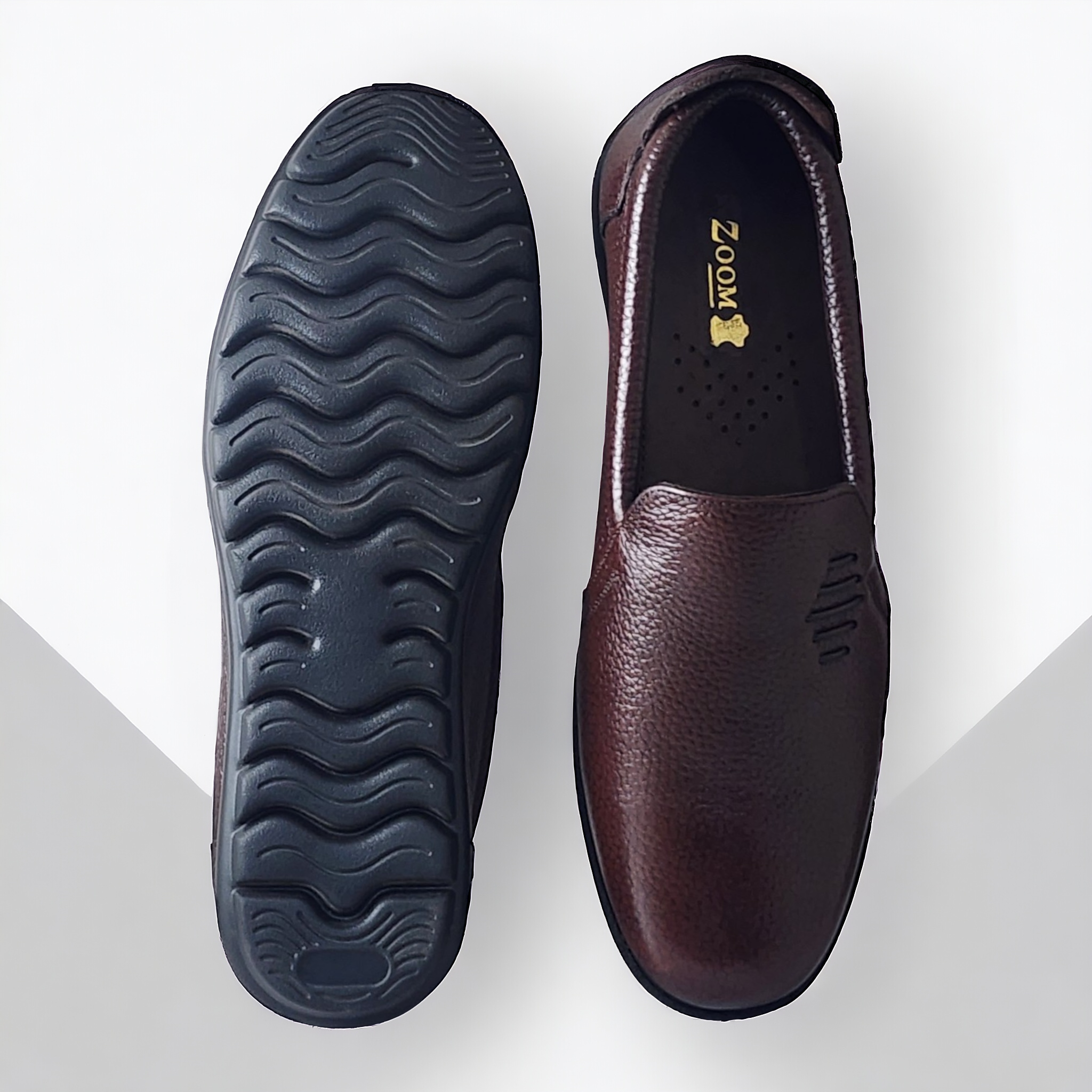 ZOOM NH07 BROWN Men's Casual Leather Shoes - qivii