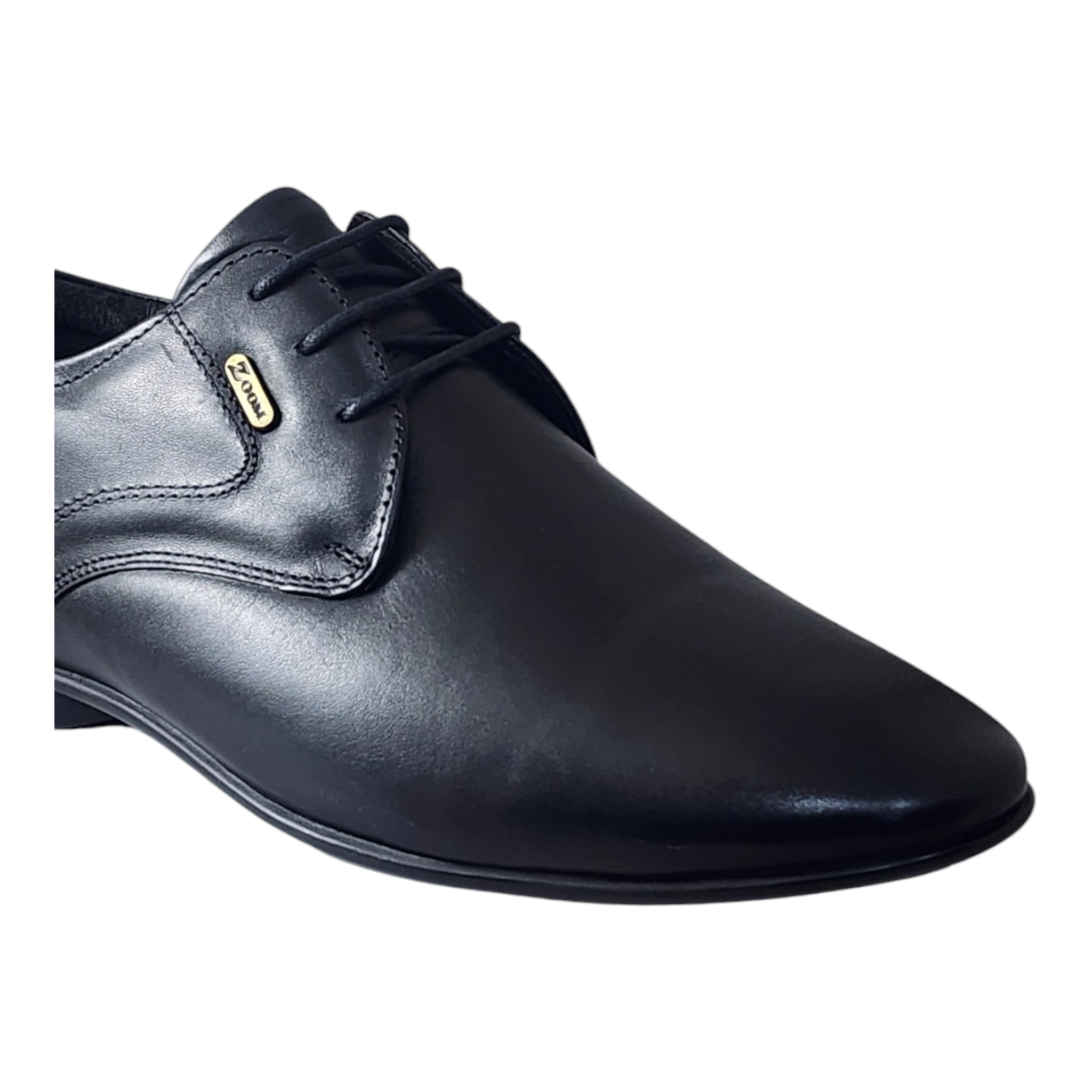 ZOOM S1481 BLACK Men's Casual Lace Up Leather Shoes - qivii